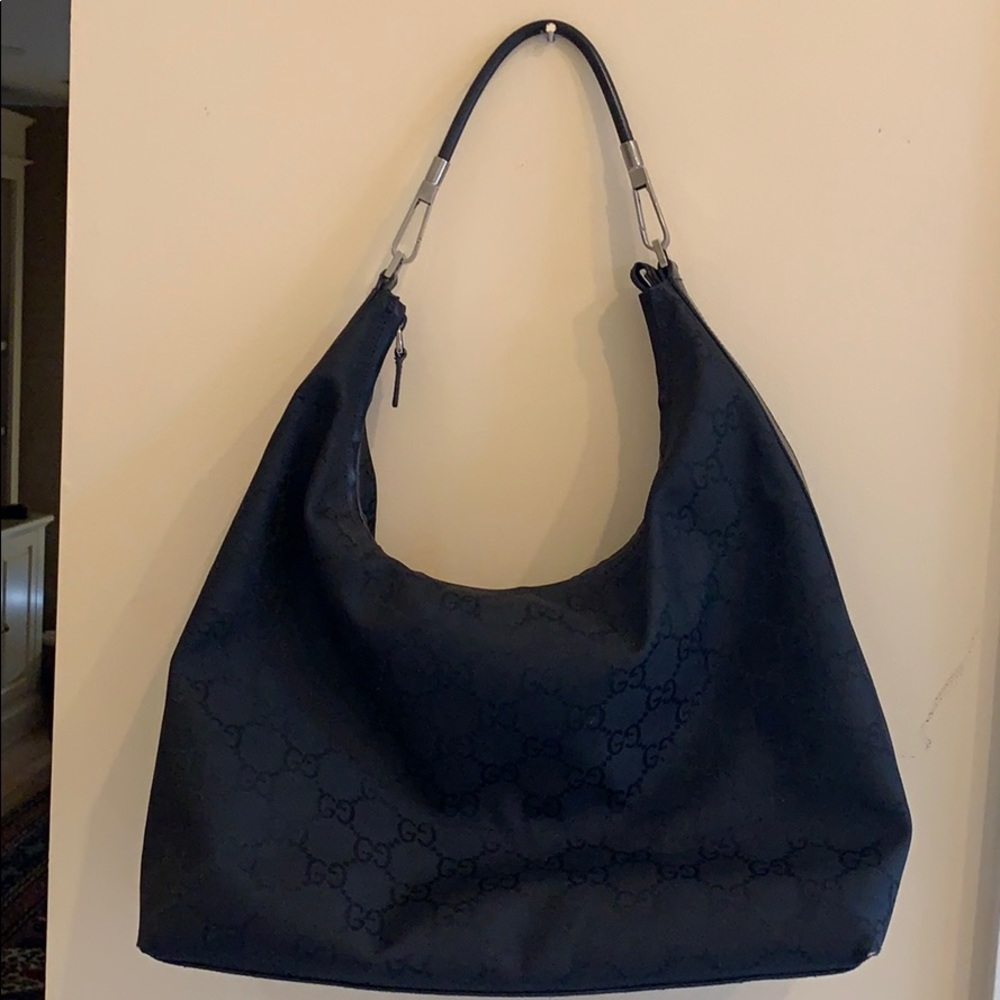 Gucci bag. Black nylon. Original dust bag